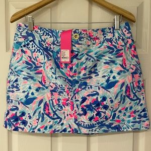 NWT Sz 8 Lilly Pulitzer Nicki Skort Party Wave